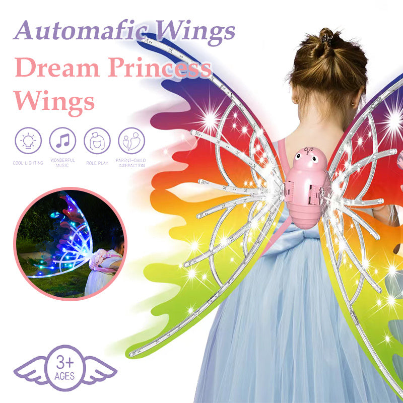 Electrical Butterfly Wings - Glowing Shiny Fairy Wings for Dress-Up, Birthday, Wedding, Halloween, Christmas