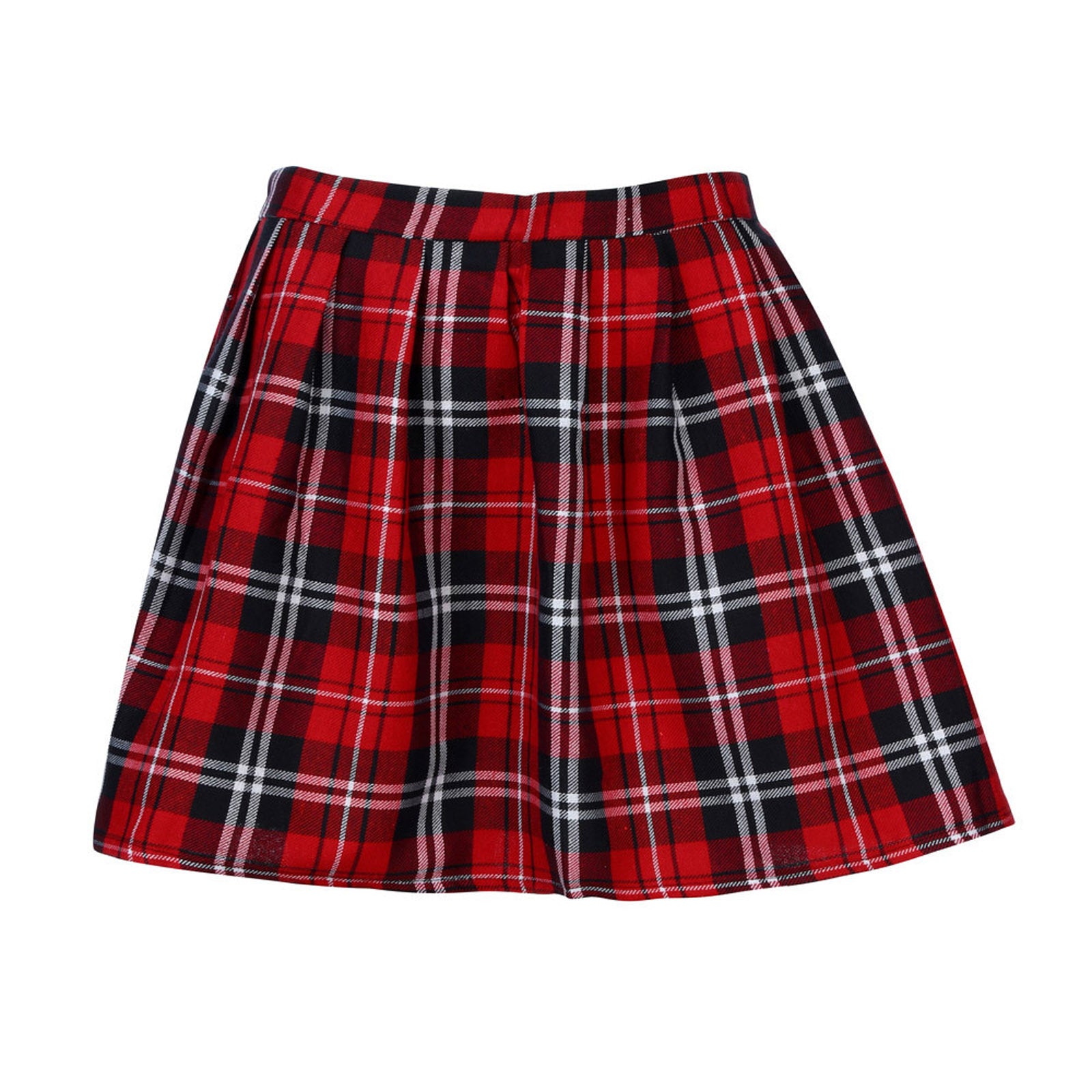 Fashionable Women's Plaid Skirt with Medium Waist