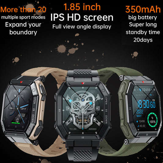 Men's K55 Sports Smartwatch with Bluetooth calling and heart and blood pressure monitoring