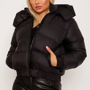 Daunenjacke mit Kapuze für Damen