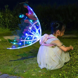 Electrical Butterfly Wings - Glowing Shiny Fairy Wings for Dress-Up, Birthday, Wedding, Halloween, Christmas