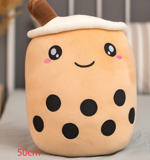 Soft Plush Boba Tea Cup Toy - Cute Fruit Drink Design, Bubble Tea Pillow for Kids