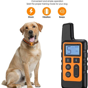 Dog Training Collar Rechargeable Remote Control Electric Pet Shock Vibration Anti Barking Collar