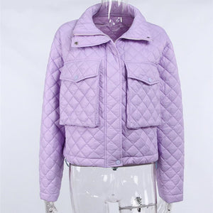 Women's Quilted Jacket With Pockets