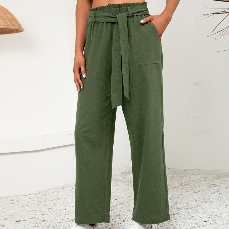 Women's Trendy Casual Pants with Belt
