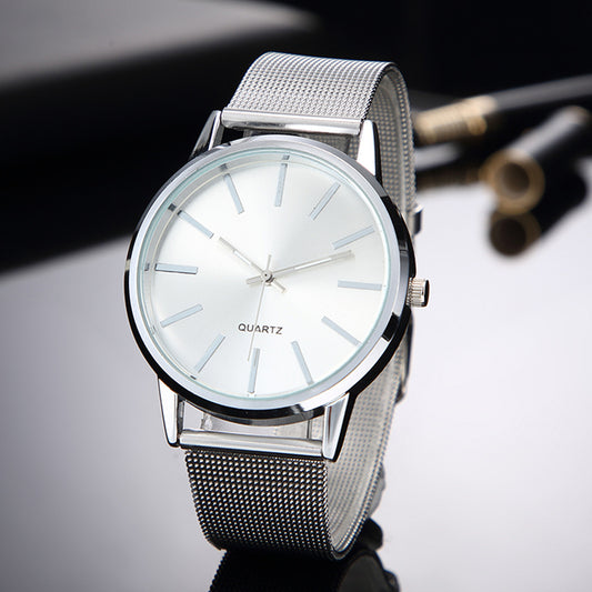 Ultra-thin Korean Style Stainless Steel Men's Quartz Watch
