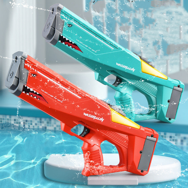 Automatic Electric Shark Water Gun Toy - High Pressure, Outdoor Summer Beach Toy for Kids and Adults