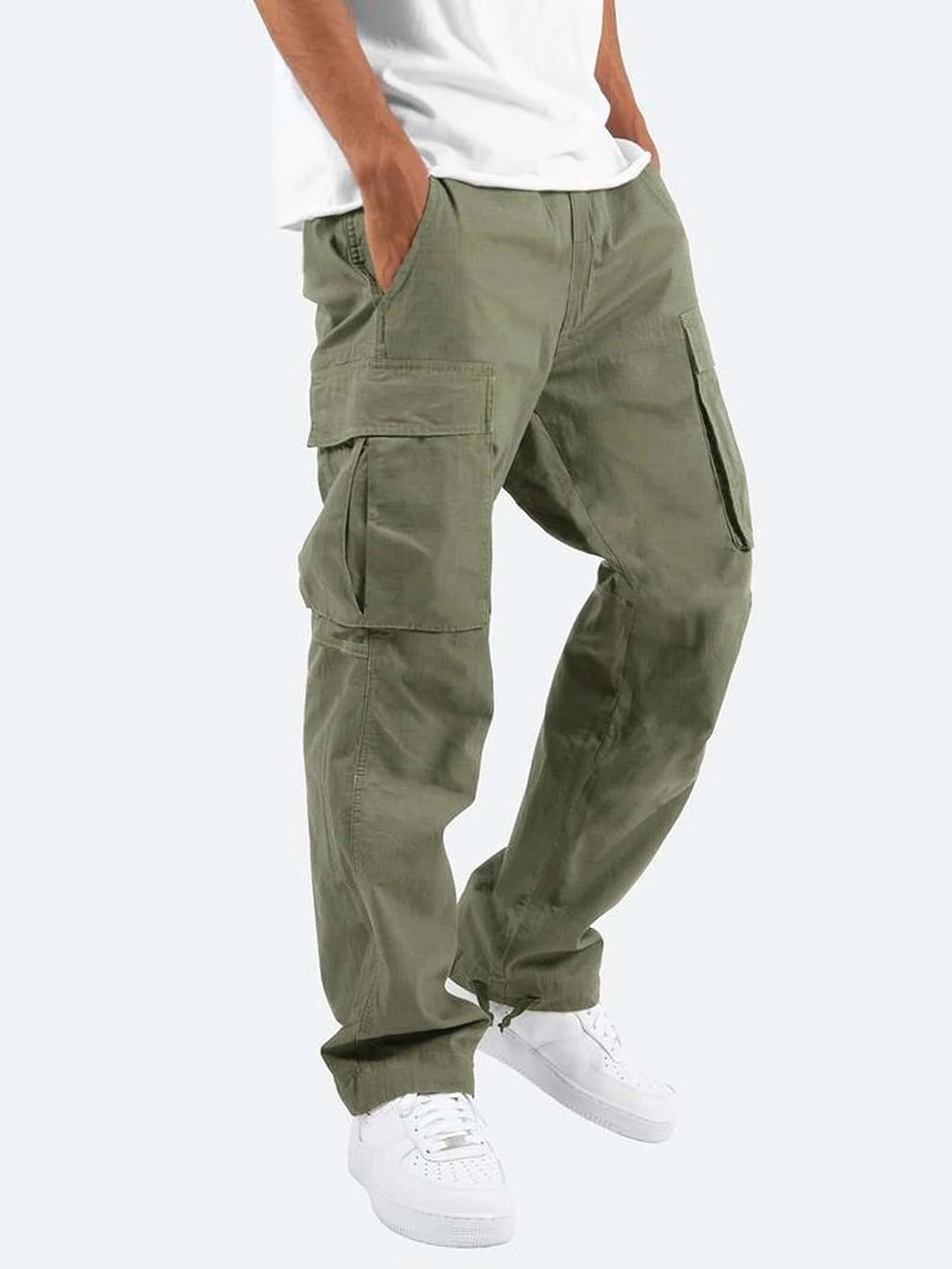 Men's Casual Wide Wide Cargo Pants in Hip Hop Style