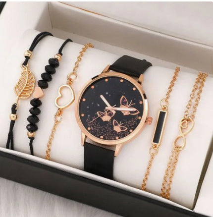 Set de regalo de relojes de mujer con accesorios.