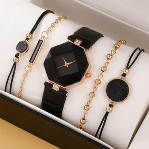 Set de regalo de relojes de mujer con accesorios.