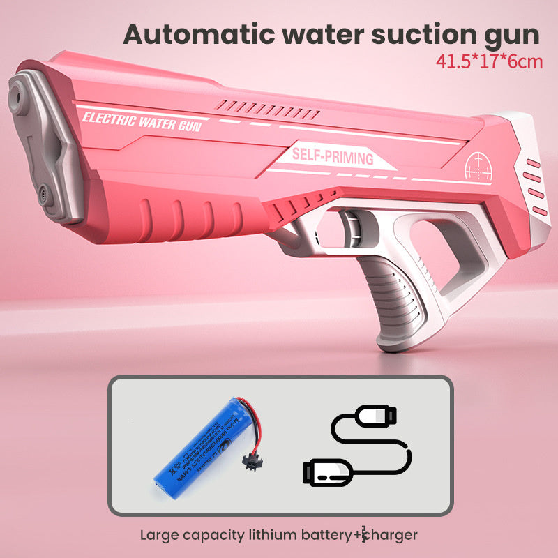 Electric Automatic Water Gun - Space-themed, Water Absorption, for Outdoor Water Fights, Beach, Swimming Pool, Bath Time Toy