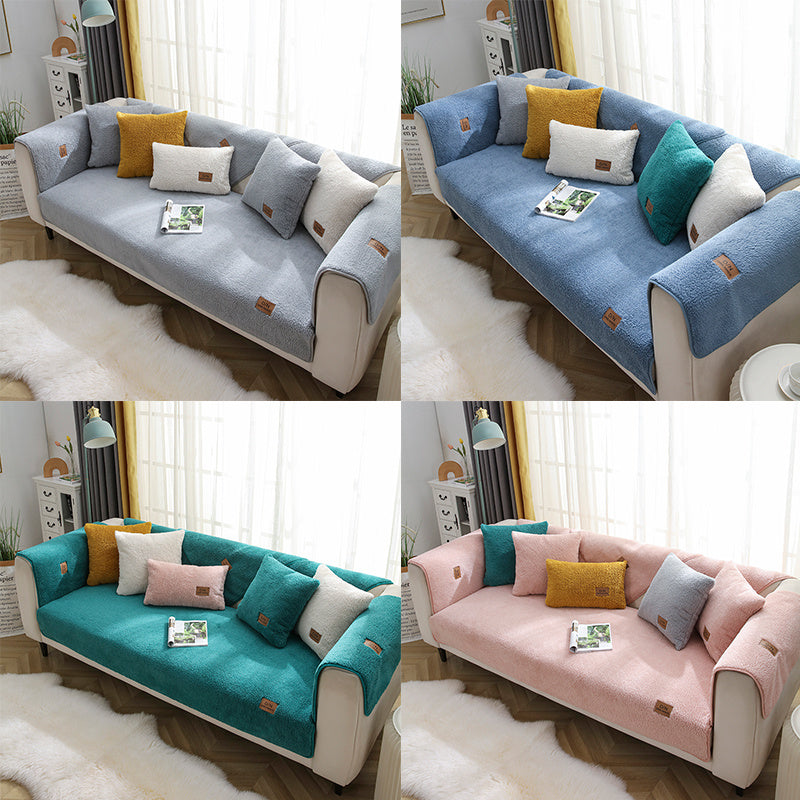 Modern Winter Lamb Wool Sofa Cover