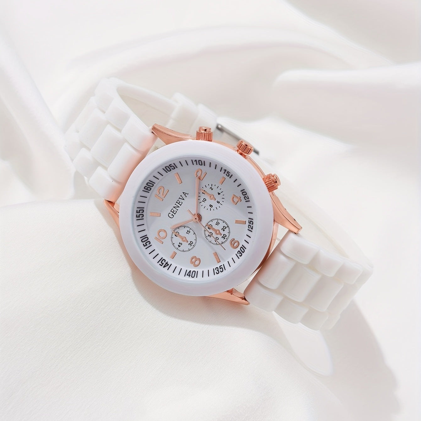 Women's Gift Set With Rubber Strap Watch