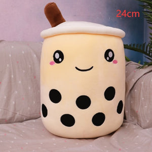 Soft Plush Boba Tea Cup Toy - Cute Fruit Drink Design, Bubble Tea Pillow for Kids