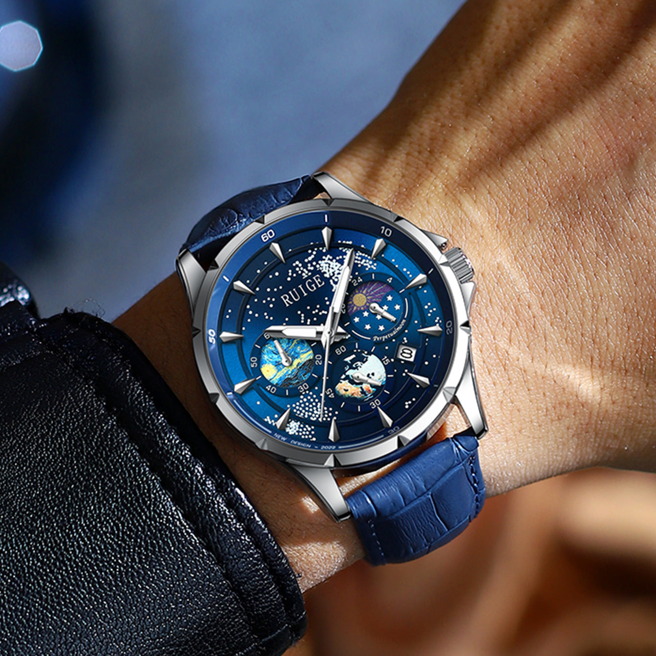 Men's 'Star Sea' Quartz Watch, Multifunction, Luminous, Waterproof