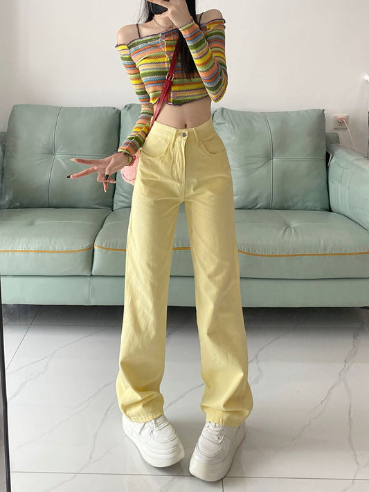 Women's Straight Pants in Hip Hop Style