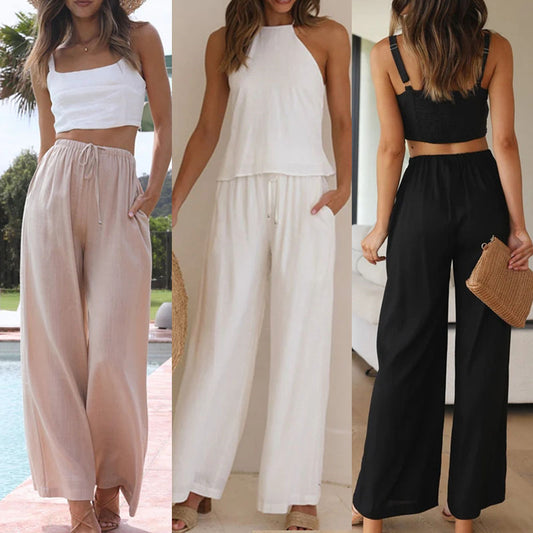 Solid Casual Women's Loose Pants