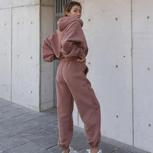 Women's Casual  Tracksuit With Hoodie