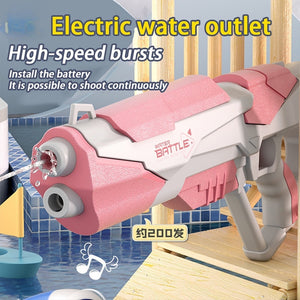 Electric Automatic Water Gun - Space-themed, Water Absorption, for Outdoor Water Fights, Beach, Swimming Pool, Bath Time Toy