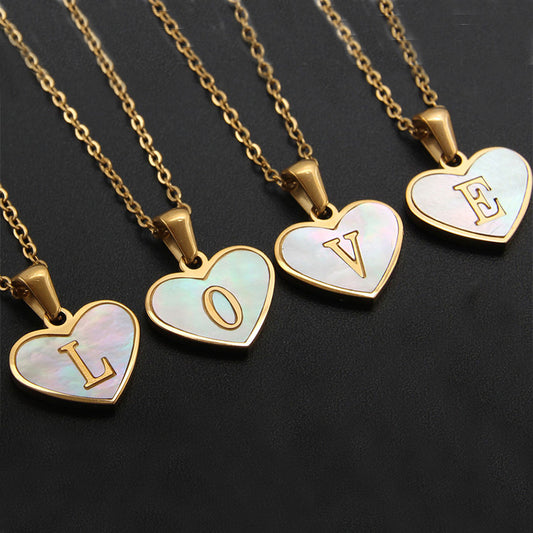 Letter Heart Necklace: Personalized Valentine's Jewelry