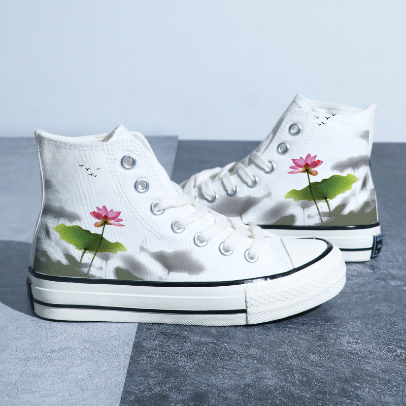 Chinese Style Canvas High-Top Board Shoes