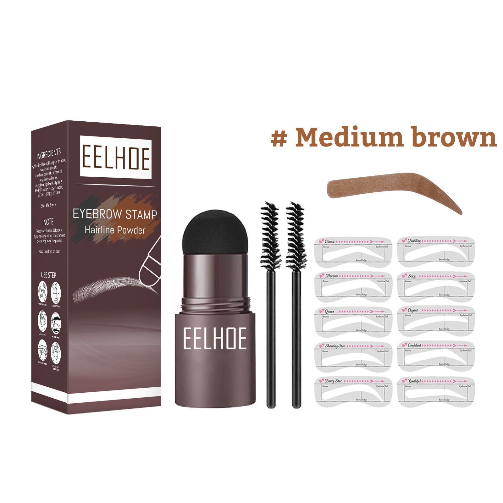 Eyebrow Stencil Set With Eyebrow Powder