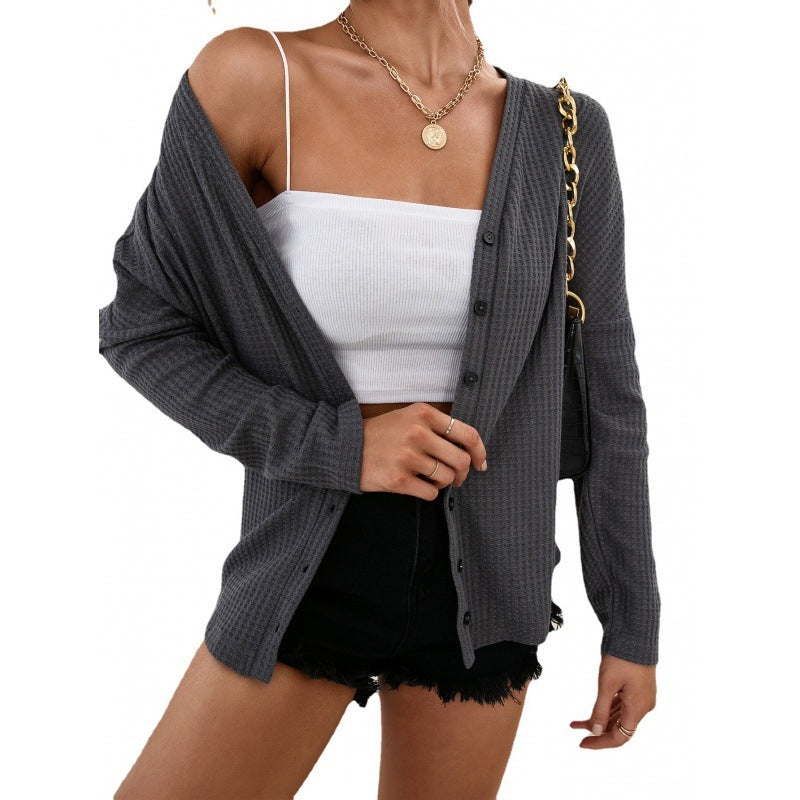 Women's Casual Dropped Sleeve Cardigan